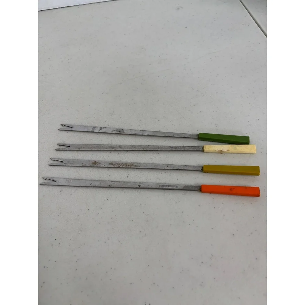 Vintage Mid Century‎ Modern Stainless Steel Japan Fondue Forks Set of 4